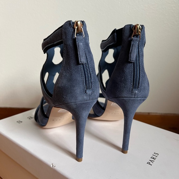 SANDRO Paris Alexie Heels Sandals in Blue Size EU 40 NWT - ASO Pippa Middleton - Picture 7 of 12